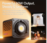 Ulanzi C60RGB 60W Bi-Color Video Light(RGB,No adapter) – Bild 2
