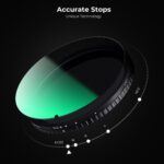 K&F 105MM Nano-X Variable/Fader ND Filter, ND2~ND32, W/O Black Cross with 3pcs cleaning cloths – Bild 4
