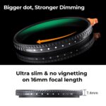 K&F 105MM XV56 Nano-X Slim Variable/Fader NDX, HD, ND2~ND400, Waterproof, Anti Scratch, Green Coated – Bild 2