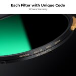 K&F Concept 77mm ND Filters ND2-32 Adjustable, HD Ultra-Thin Copper Frame, 36-Layer Anti-Reflection Green Film, Nano-X PRO Series – Bild 6