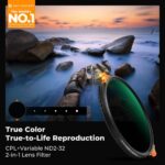 K&F 82MM MultifunctionTrue Color ND2~32+CPL with 28 Layers of Anti-reflection Green Film Waterproof – Bild 8