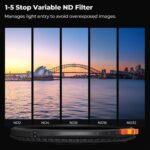 K&F 82MM MultifunctionTrue Color ND2~32+CPL with 28 Layers of Anti-reflection Green Film Waterproof – Bild 11
