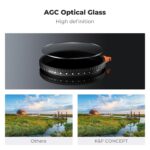K&F 77mm Ultra-Low Reflection Variable ND Lens Filter, ND2-400 – Bild 4