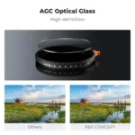 K&F 72mm Ultra-Low Reflection Variable ND Lens Filter, ND2-400 – Bild 4