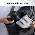 K&F Concept Camera Backpack, Lightweight Camera Bags for Photographers Large Capacity Camera Case with Rain Cover for 15.6 Inch Laptop, DSLR Cameras ( All Black ) – Bild 6