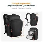 K&F Backpack 25L Nature Wander 01 (Black + Red) – Bild 5