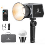 K&F 60W COB photography light, dual color temperature display index ≥97 with built-in 4500mAh battery
