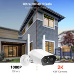K&F WIFI solar security camera outdoor camera 2K Ultra HD picture Audible alarm IP66 – Bild 2