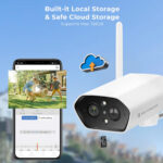 K&F WIFI solar security camera outdoor camera 2K Ultra HD picture Audible alarm IP66 – Bild 3