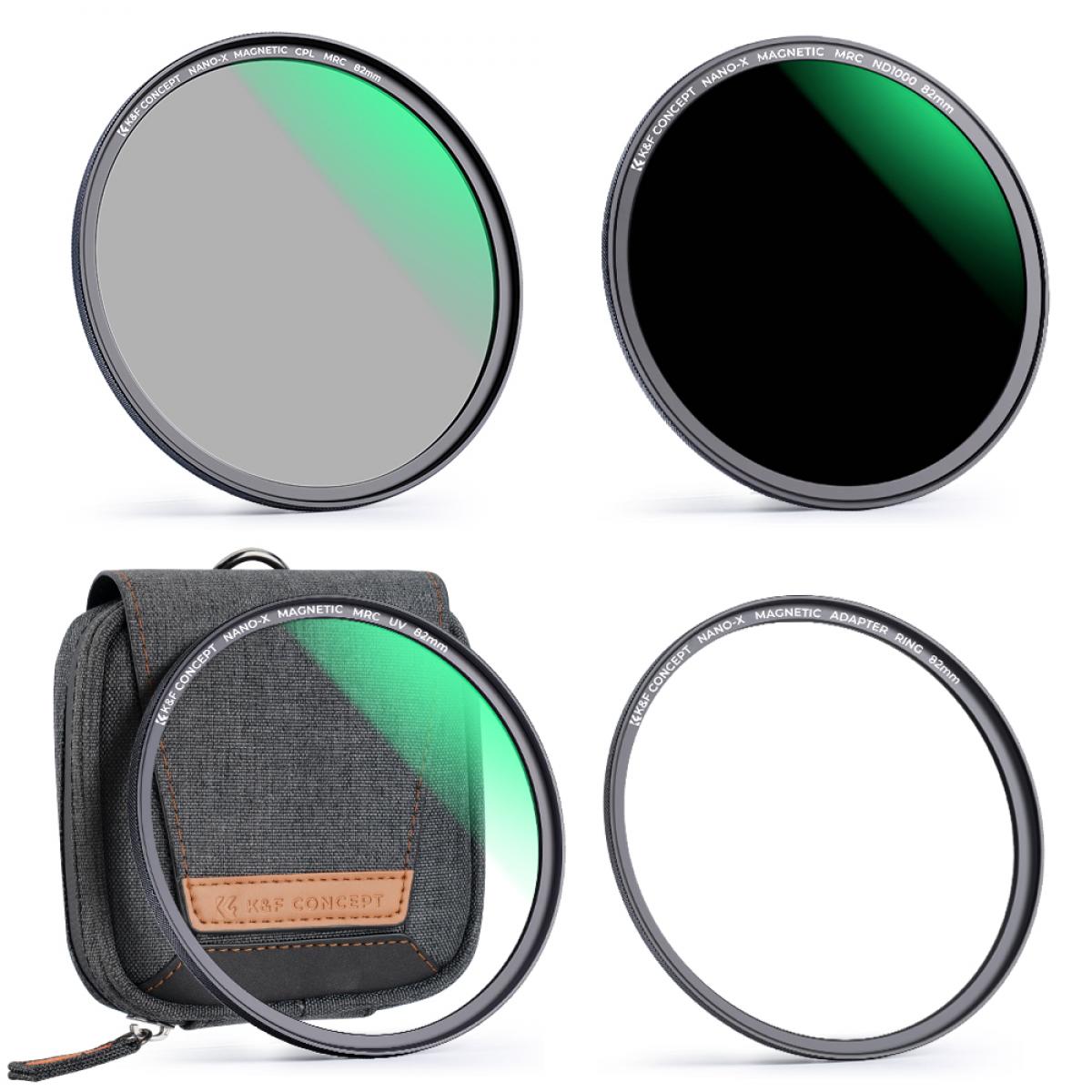 sku-1627-1-1200x1200-1.jpg K&F 72mm Magnetic 3pcs Filter Kit, MCUV+CPL+ND1000+Filter – Bild 1