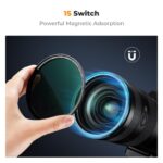 K&F 82mm Magnetic 3pcs Filter Kit, MCUV+CPL+ND1000+Filter Ring, HD, Waterproof, Anti Scratch, Green – Bild 3