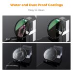 K&F 82mm Magnetic 3pcs Filter Kit, MCUV+CPL+ND1000+Filter Ring, HD, Waterproof, Anti Scratch, Green – Bild 7
