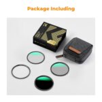 K&F 82mm Magnetic 3pcs Filter Kit, MCUV+CPL+ND1000+Filter Ring, HD, Waterproof, Anti Scratch, Green – Bild 8