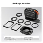 K&F Matte box kit:5pcs Adapter Rings(67/72/77/82/95mm)+2 pcs of 4*5.65 inch filter frame+Large Capac – Bild 4