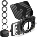 K&F Matte box kit:5pcs Adapter Rings(67/72/77/82/95mm)+2 pcs of 4*5.65 inch filter frame+Large Capac – Bild 5