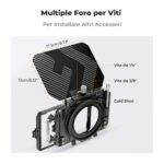 K&F Matte box kit:5pcs Adapter Rings(67/72/77/82/95mm)+1pc Black Mist 1/4 Square filter+2 pcs of 4*5 – Bild 6