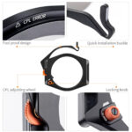 K&F Square Filter Holder System Pro Kit (Holder+95mm CP+Square ND1000+ND8+ND64+4 Rings) – Bild 4