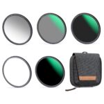 K&F 82MM, Magnetic 5pcs Filter Kit,GND8+ND8+ND64+ND1000+Magnetic Adapter Ring