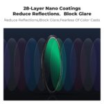 K&F 77MM, Magnetic 5pcs Filter Kit,GND8+ND8+ND64+ND1000+Magnetic Adapter Ring – Bild 3