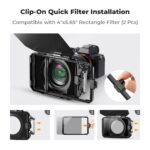 K&F Matte Box Kit ND4+ND32, 2x 4,65 Square Filters + 67/72/77/82/95mm Adapter Rings – Bild 4