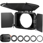 K&F Matte Box Kit - 2 Lens Frames, 67/72/77/82/95mm Adapter, For 4x5.65" Square Filters
