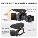 K&F Matte Box Kit - 2 Lens Frames, 67/72/77/82/95mm Adapter, For 4x5.65" Square Filters – Bild 2
