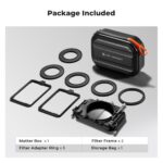 K&F Matte Box Kit - 2 Lens Frames, 67/72/77/82/95mm Adapter, For 4x5.65" Square Filters – Bild 7